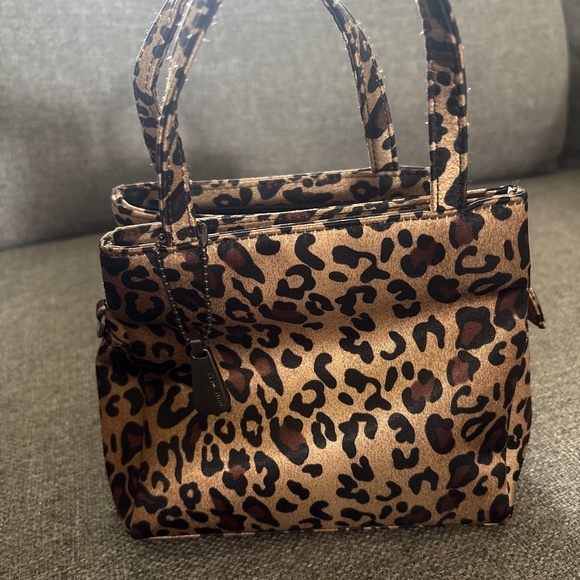 Nine W. satin leopard mini satchel - Picture 1 of 6